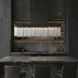 Matrix 12 Light 72 inch Matte Black and French Gold Linear Pendant Ceiling Light