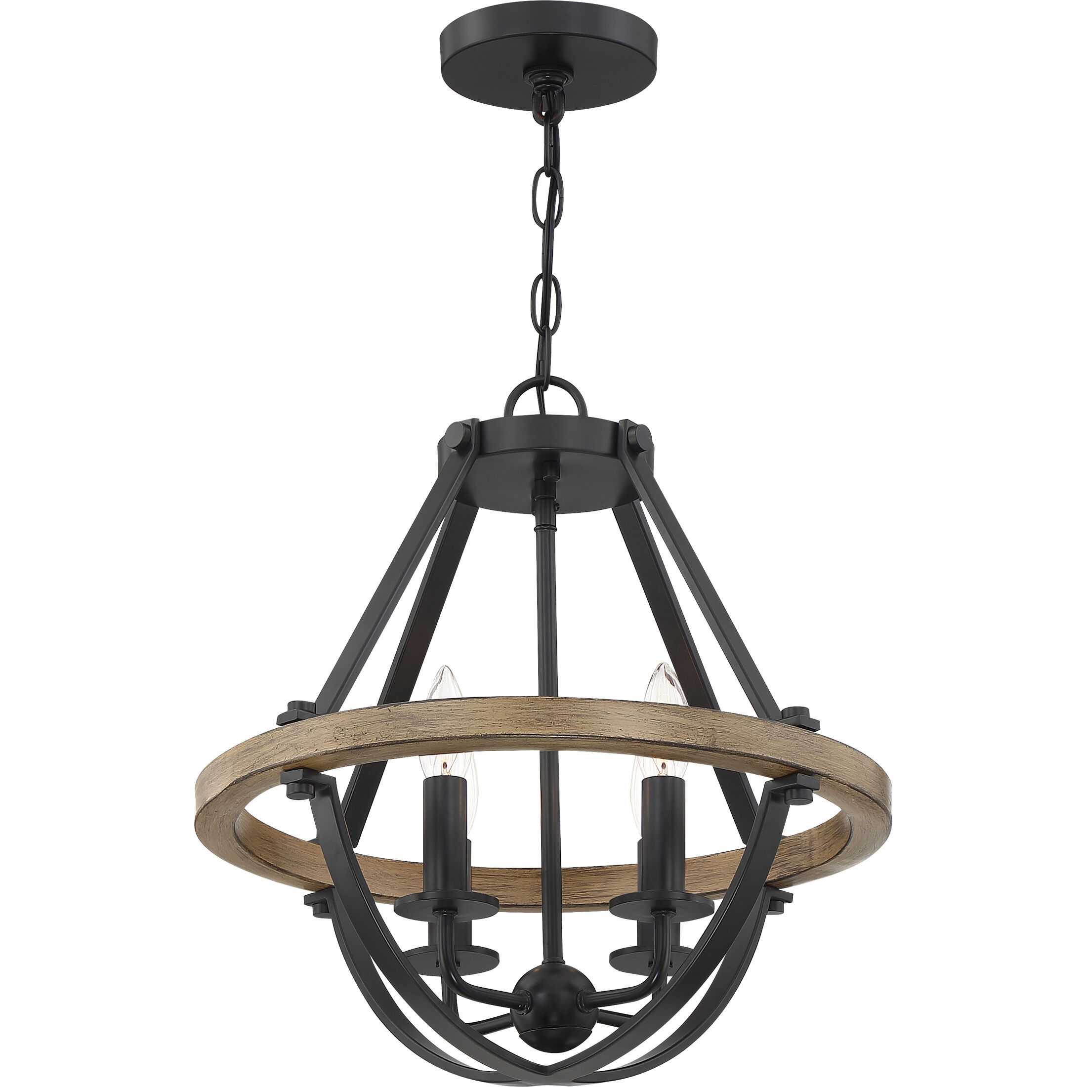 Bartlett 4 Light 16 inch Earth Black Semi-Flush Mount Ceiling Light