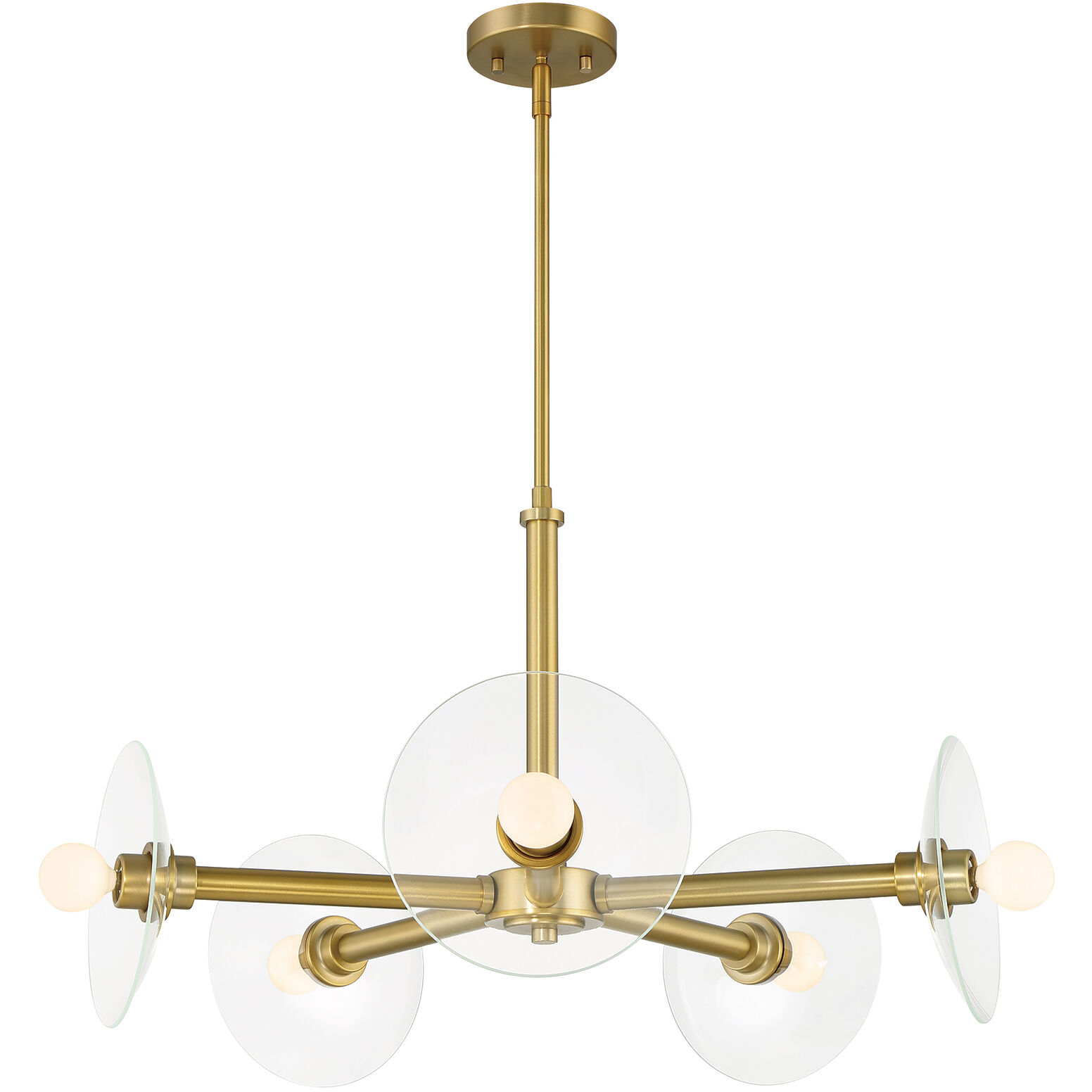 Litto 5 Light 26.25 inch Brushed Gold Chandelier Ceiling Light