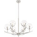 Spyglass 6 Light 28 inch Satin Platinum Chandelier Ceiling Light