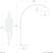 Luna Bella 92 inch 14 watt Satin Nickel and White Arc Floor Lamp Portable Light in Satin Nickel and White Steel
