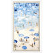 Aerial Beach Blue and Beige and Multi and Red Framed Art