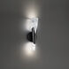 Kilt 1 Light Black ADA Wall Sconce Wall Light in 2700K