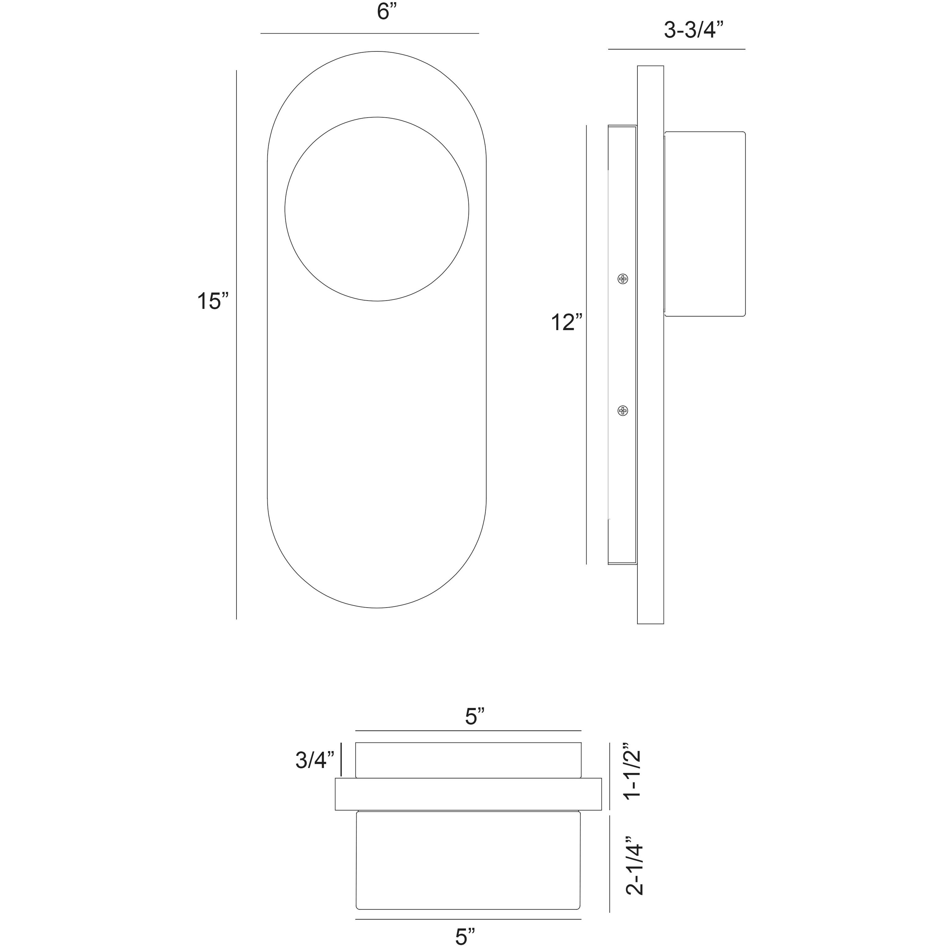 Sternn LED 15 inch Travertine Outdoor Wall Sconce in Clear Wave
