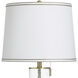 Doris 32.75 inch 100 watt Clear Seeded and Antique Brass and White Table Lamp Portable Light