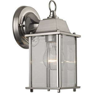 Cotswold 1 Light 9 inch Antique Nickel Outdoor Sconce in Brushed Nickel 
