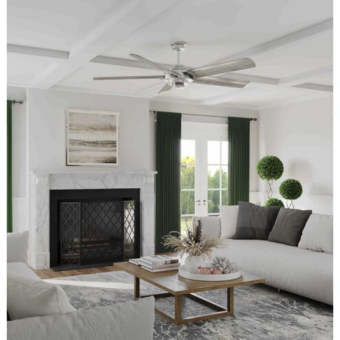 Ellwood 68 inch Brushed Nickel with Driftwood Blades Ceiling Fan