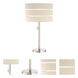 Falan 27 inch 100 watt Brushed Nickel Table Lamp Portable Light