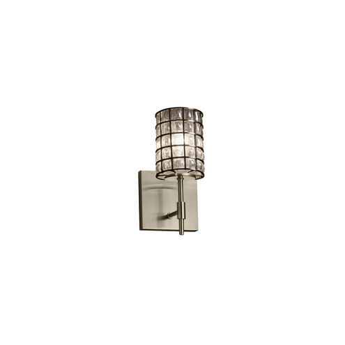 Wire Glass LED 5 inch Brushed Nickel Wall Sconce Wall Light