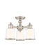 Middlebush 3 Light 16 inch Brushed Nickel Convertible Mini Chandelier/Ceiling Mount Ceiling Light