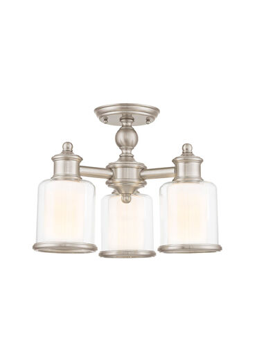 Middlebush 3 Light 16 inch Brushed Nickel Convertible Mini Chandelier/Ceiling Mount Ceiling Light