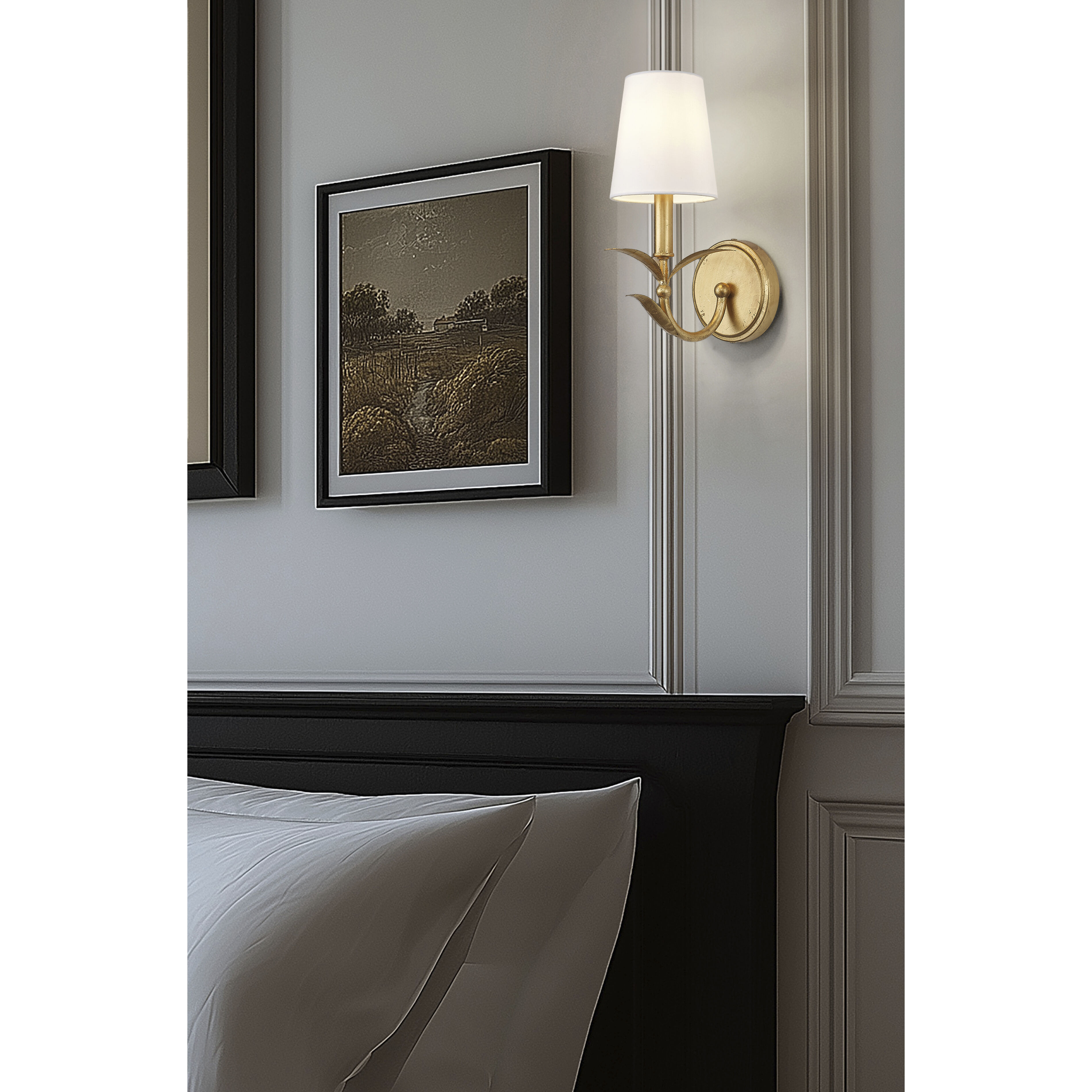 Aslin Wall Sconce Wall Light in Gold Leaf