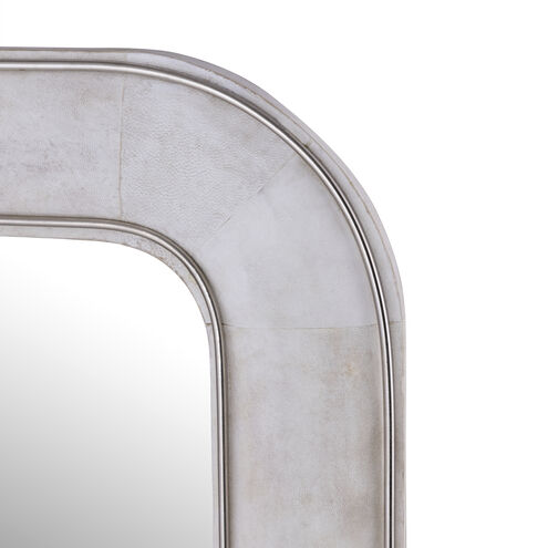 Burton 48 X 32 inch Parchment with Satin Nickel and Mirror Wall Mirror