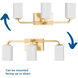 Cowan 3 Light 24 inch Satin Brass Bath Vanity Wall Light