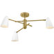 Birdie LED 30 inch Lacquered Brass with Matte White accents Chandelier Ceiling Light