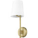 Winward 1 Light 6 inch Rubbed Brass Wall Sconce Wall Light