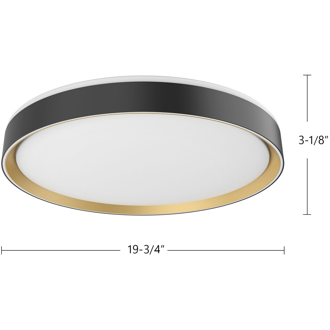 Essex LED 19.75 inch Black/Walnut Flush Mount Ceiling Light in Black and Walnut