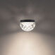 Cascade 1 Light 6 inch Black Flush Mount Ceiling Light