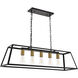 Resolute 5 Light 38 inch Brass and Black Pendant Ceiling Light