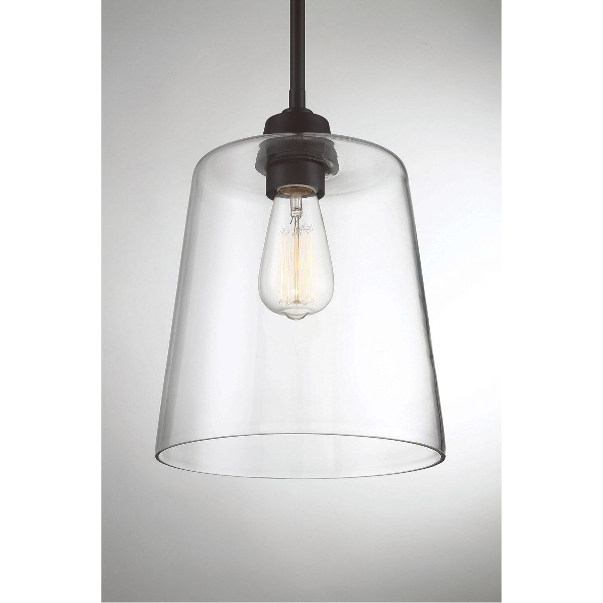 Industrial 1 Light 9.5 inch Oil Rubbed Bronze Pendant Ceiling Light