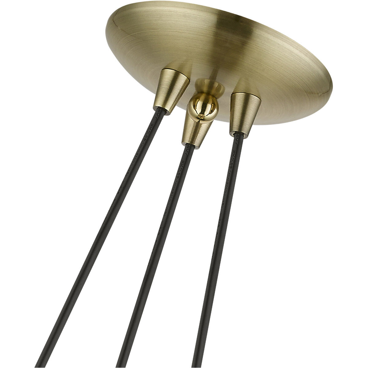 Amador 3 Light 22 inch Antique Brass Cluster Pendant Ceiling Light