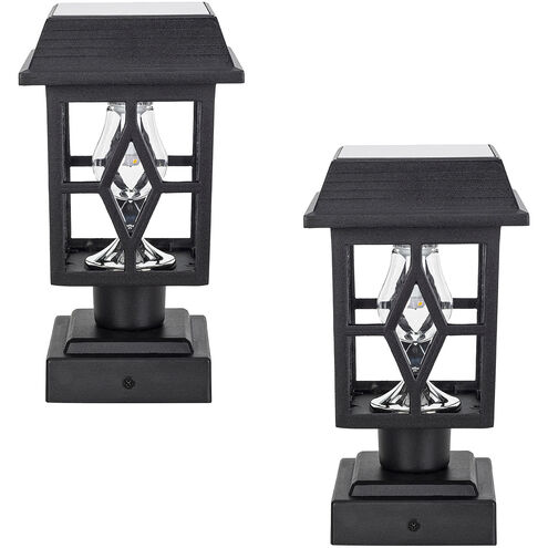 Luna II 1 Light 5 inch Black Pergola Light, Solar