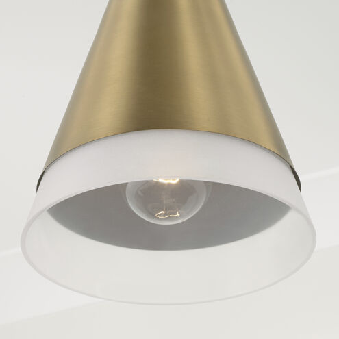 Avant 1 Light 9.75 inch Aged Brass and Black Pendant Ceiling Light