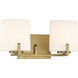 Mirelle 2 Light 16 inch Legacy Brass Vanity Wall Light