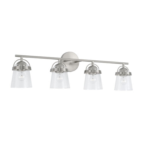 Madison 4 Light 33 inch Brushed Nickel Vanity Light Wall Light