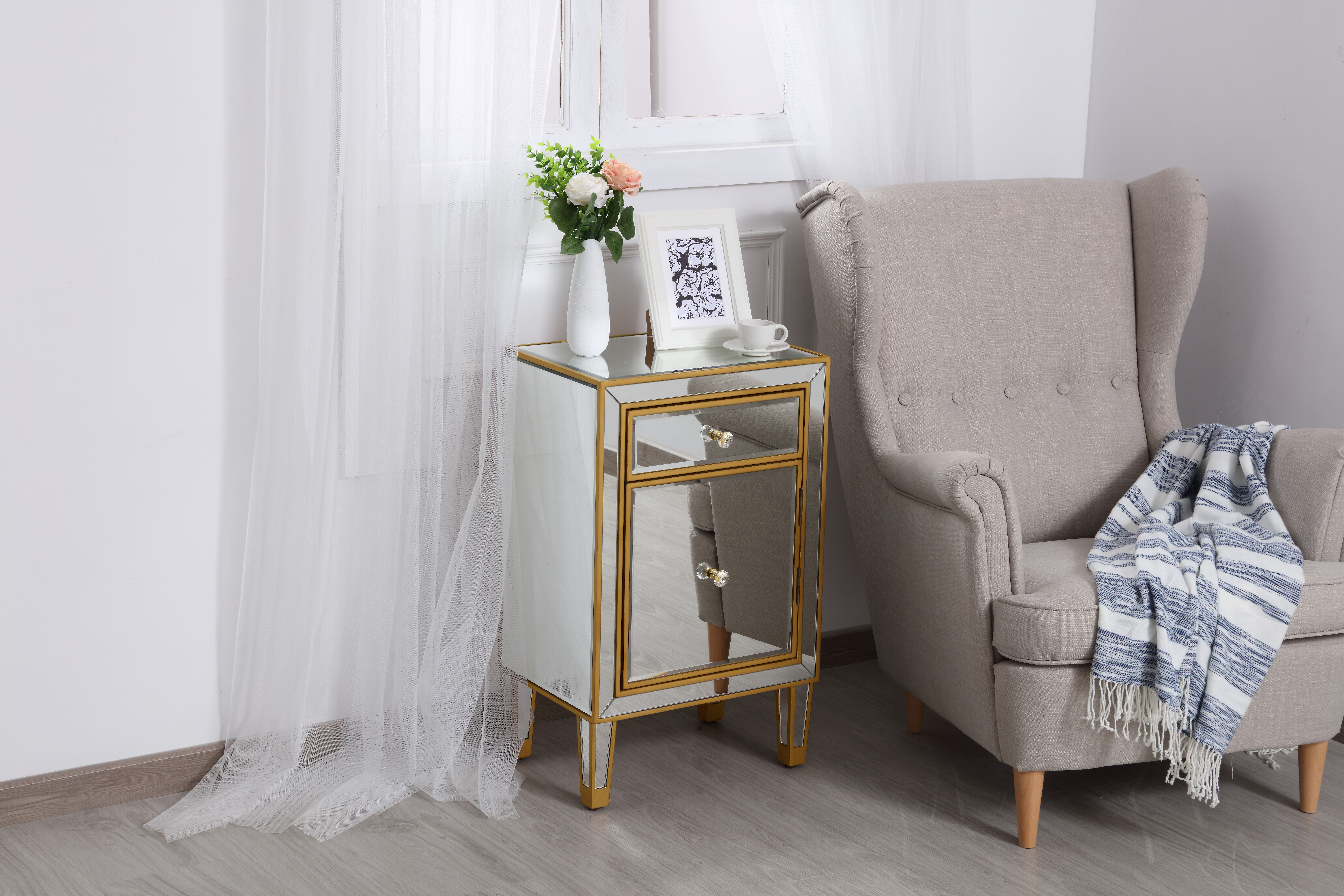 Reflexion Antique Gold Cabinet