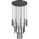 Forest LED 36 inch Matte Black Chandelier Ceiling Light