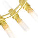 Croissant 36 Light 40 inch Satin Gold Chandelier Ceiling Light
