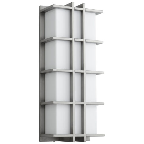 Telshor 2 Light 22 inch Satin Nickel Outdoor Wall Light