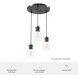 Hartland 3 Light 13.75 inch Noble Bronze Round Cluster Pendant Ceiling Light, Medium