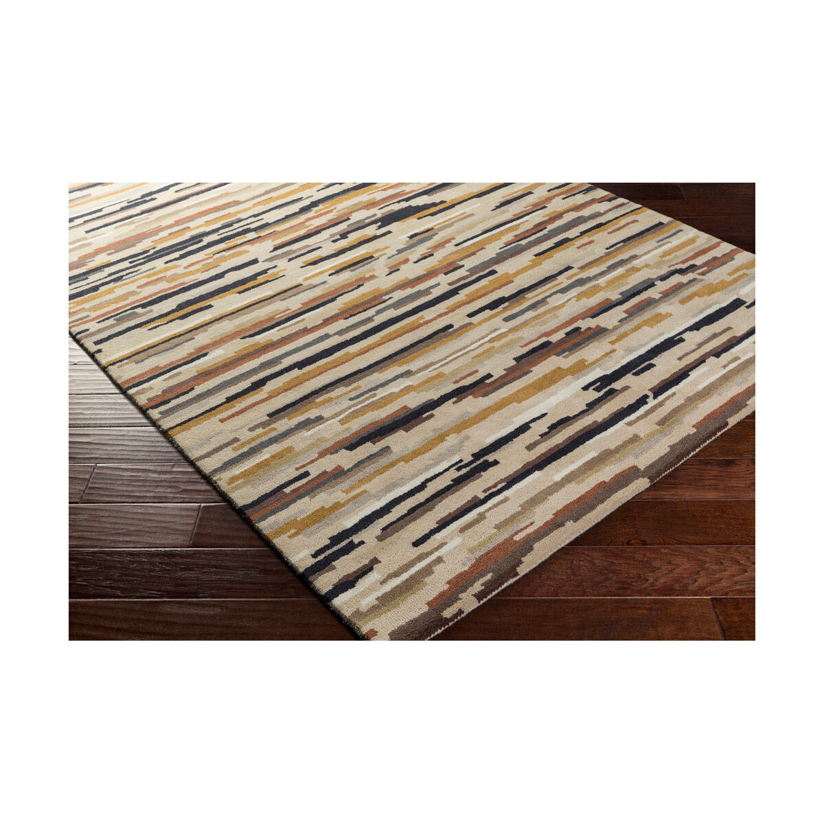 Harlequin 144 X 108 inch Neutral and Black Area Rug, Wool