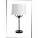 Alpine 30 inch 100.00 watt Black and Supreme Silver Table Lamp Portable Light, with USB Port