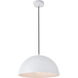 Forte 1 Light 16 inch White Pendant Ceiling Light