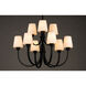 Shelter 9 Light 30 inch Black Chandelier Ceiling Light