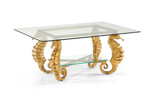 Chelsea House 48 X 35 inch Gold Leaf/Beveled Coffee Table, Chelsea House