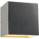 QB Wall Sconce Wall Light in Brushed Chrome/White