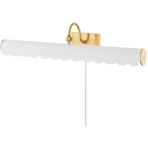 Fifi 75 watt 30.31 inch Aged Brass and Soft White Picture Light Wall Light