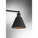 Modern Farmhouse 3 Light 27 inch Matte Black Bathroom Vanity Light Wall Light