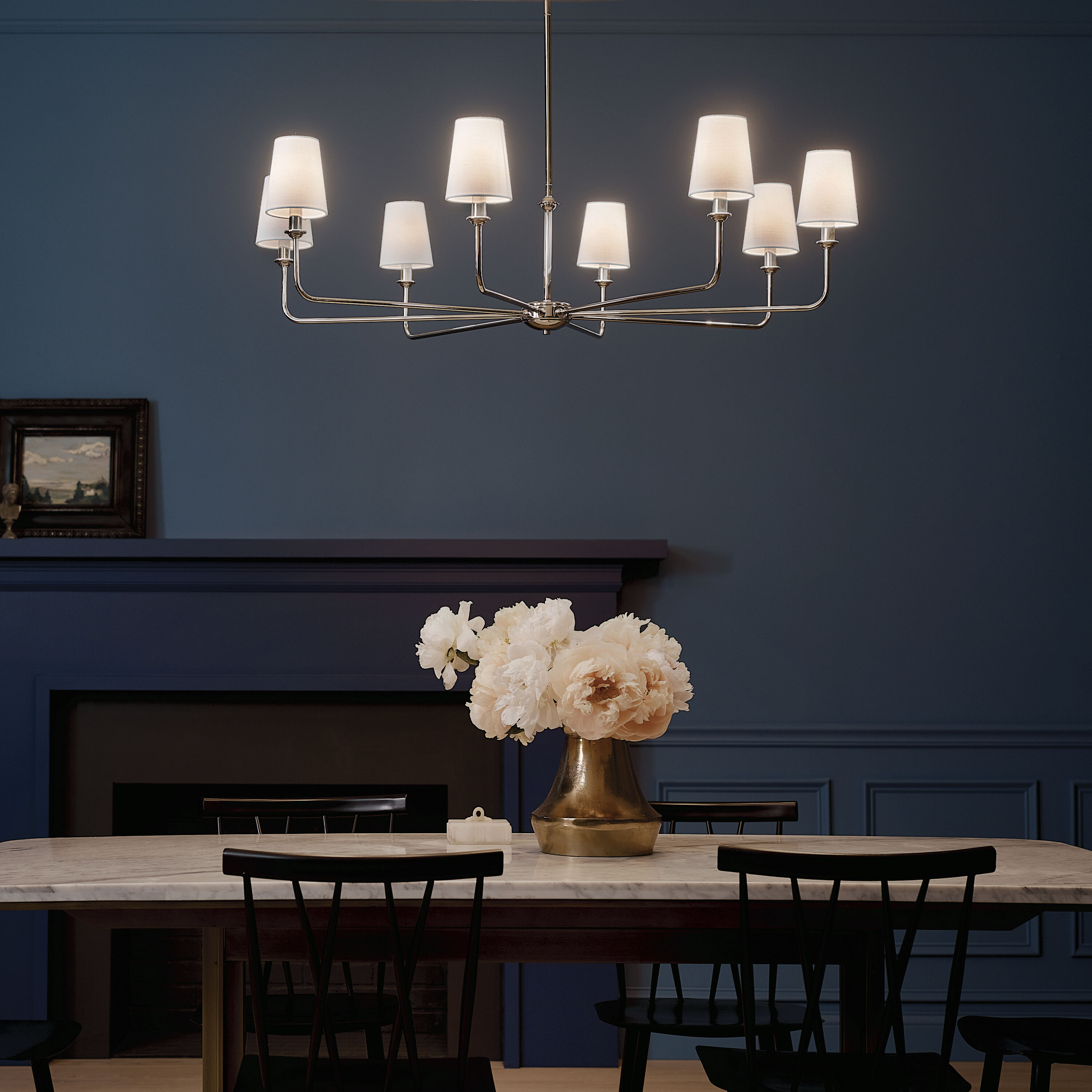 Kichler 52517PN Pallas 8 Light 42.75 inch Polished Nickel Chandelier Ceiling Light