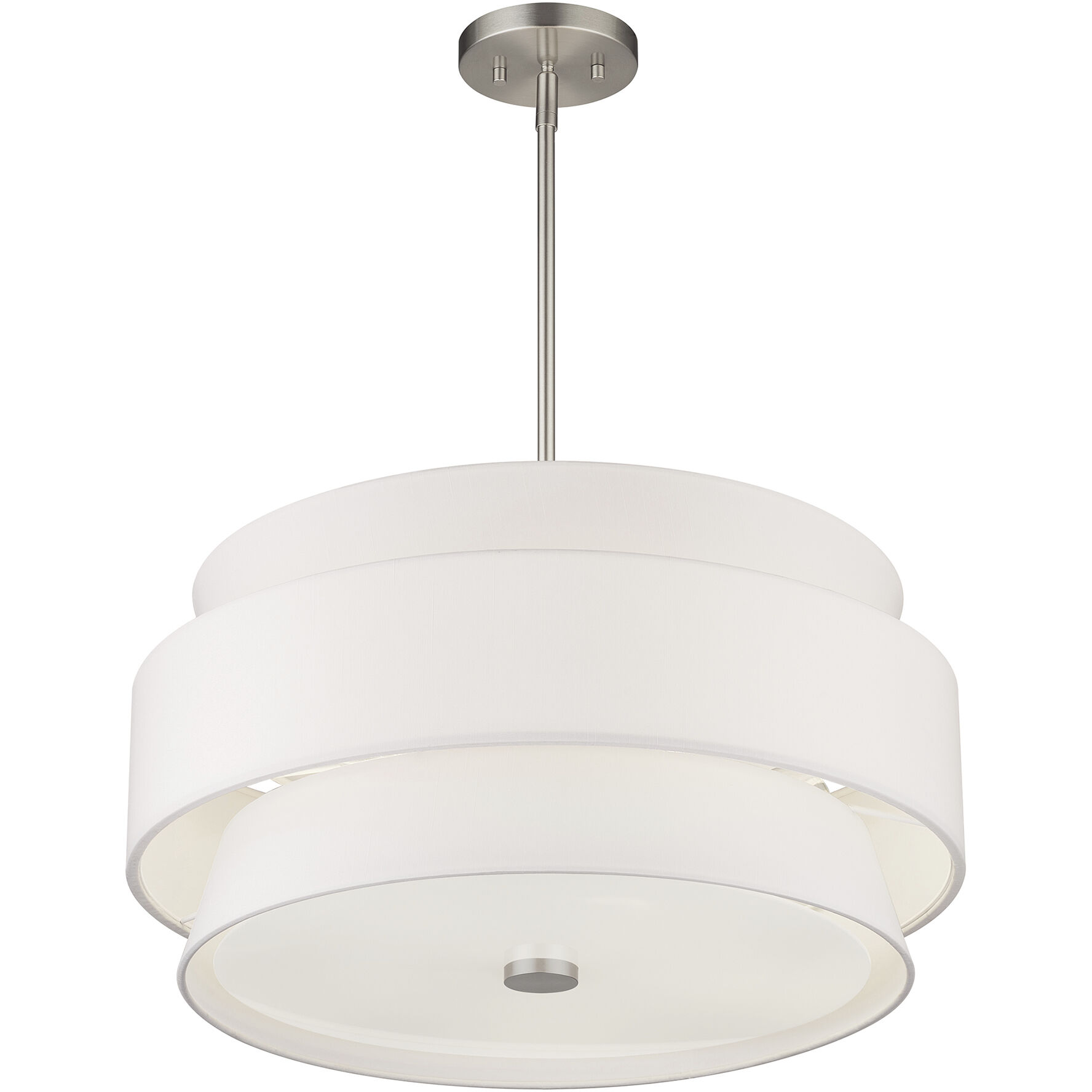 Fontana 5 Light 22 inch Brushed Nickel Pendant Chandelier Ceiling Light