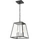 Grant 4 Light 12 inch Powder Coated Black Outdoor Hanging Lantern