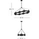 Lisa McDennon Raffi LED 52 inch Carbon Black Chandelier Ceiling Light