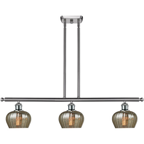 Ballston Fenton LED 42 inch Brushed Satin Nickel Island Light Ceiling Light in Mercury Glass, Ballston
