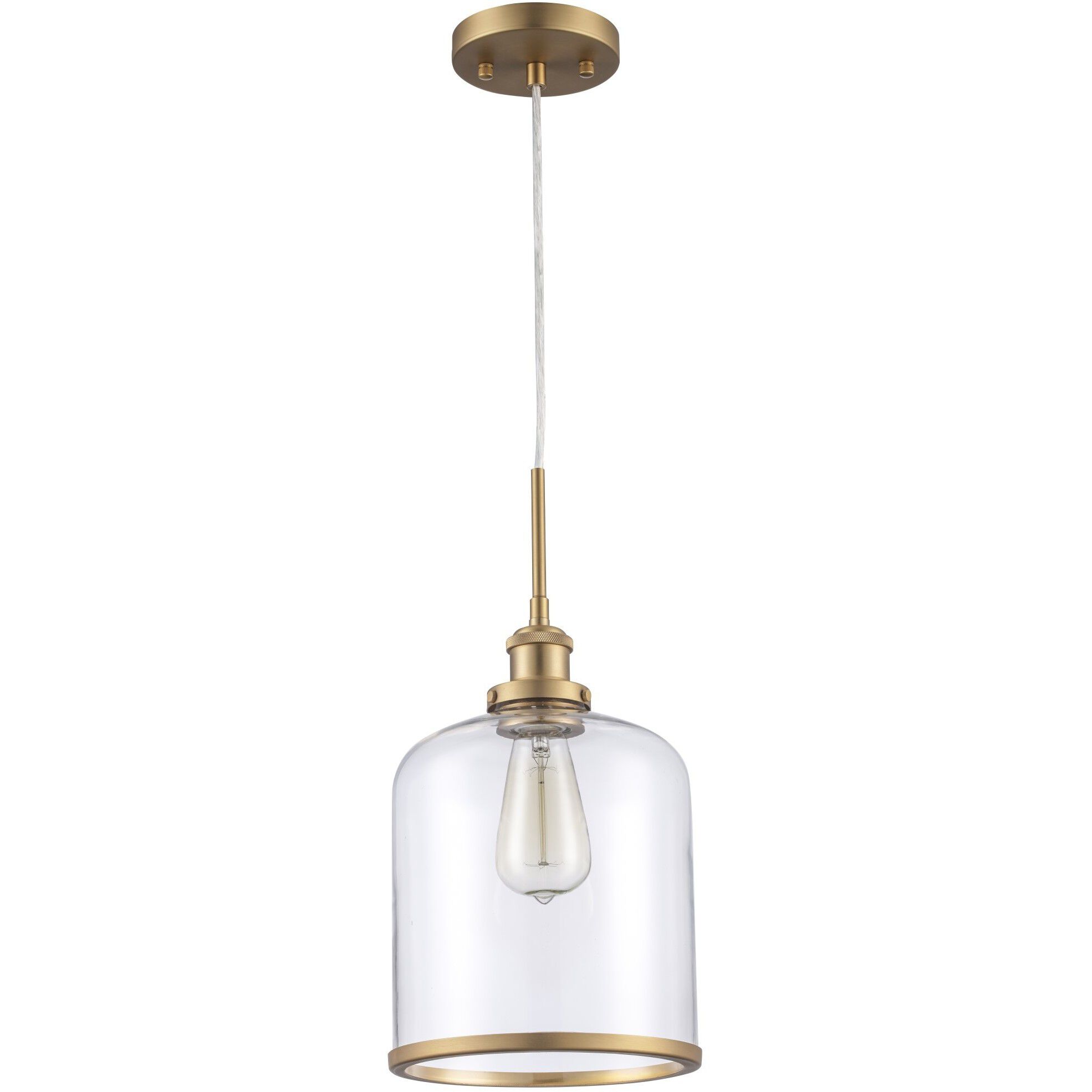 Dorina 1 Light 8 inch Antique Gold Jar Pendant Ceiling Light