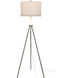 Orion 63.25 inch 100 watt Brushed Nickel and White Floor Lamp Portable Light