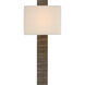 Anne-Marie Barton Fumar LED 9.5 inch Ridged Graphite Tail Sconce Wall Light